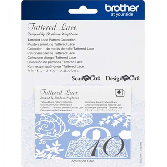Brother CATTLP10 ScanNCut Series Tattered Lace 10 Pattern Collection White 